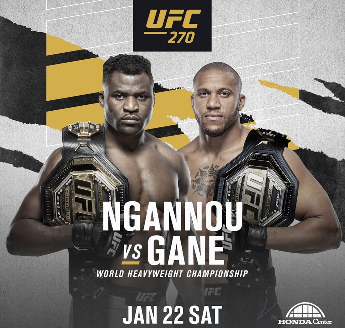 UFC 270: Нганну - Ган дата проведения, кард, участники и результаты