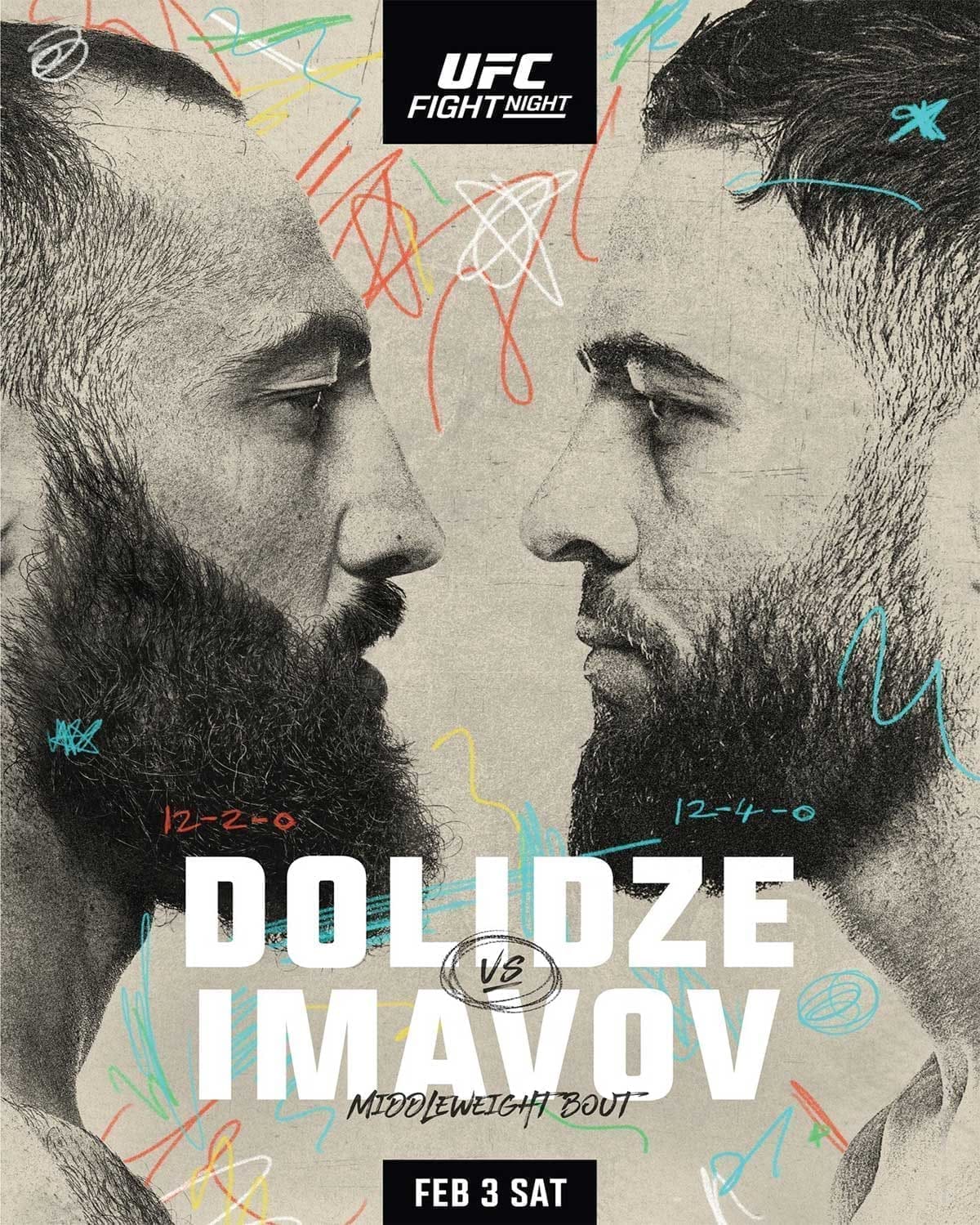 UFC Fight Night 235: Долидзе - Имавов дата проведения, кард, участники и результаты