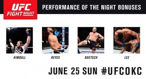 Бонусы турнира UFC Fight Night 112