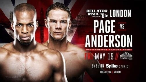 Майкл Пэйдж против Дерека Андерсона на Bellator 179 в Лондоне