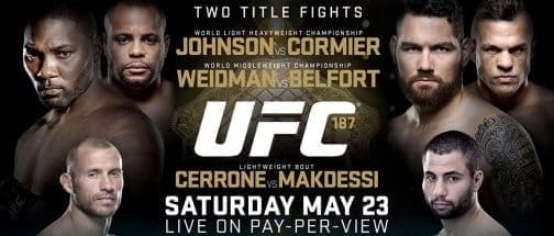 UFC 187: прямая онлайн трансляция