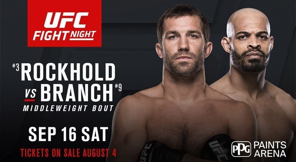 Люк Рокхолд против Дэвида Брэнча на UFC Fight Night 116 в Питтсбурге