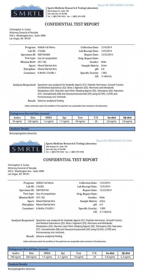 Фото дня: результаты тестирования Джона Джонса
