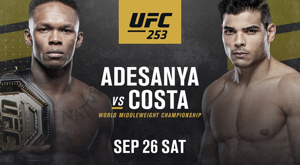 UFC 253: Адесанья - Коста дата проведения, кард, участники и результаты