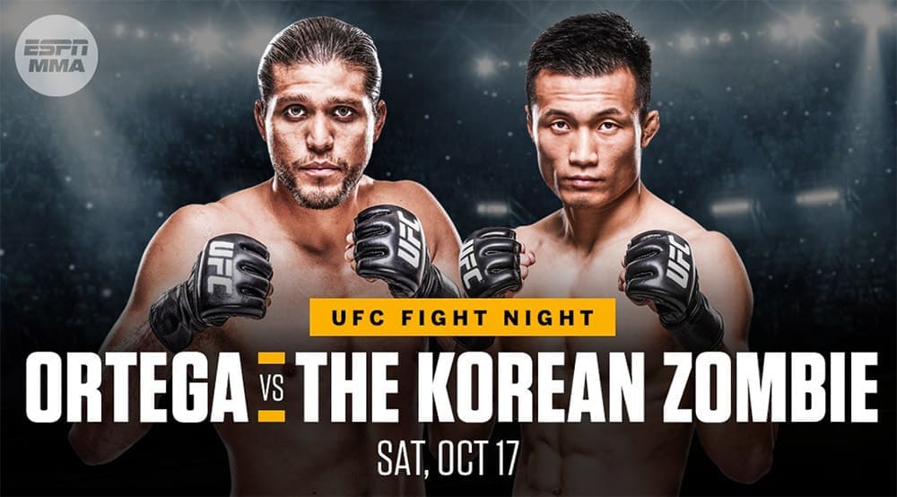 UFC Fight Night 180: Ортега - Корейский Зомби дата проведения, кард, участники и результаты
