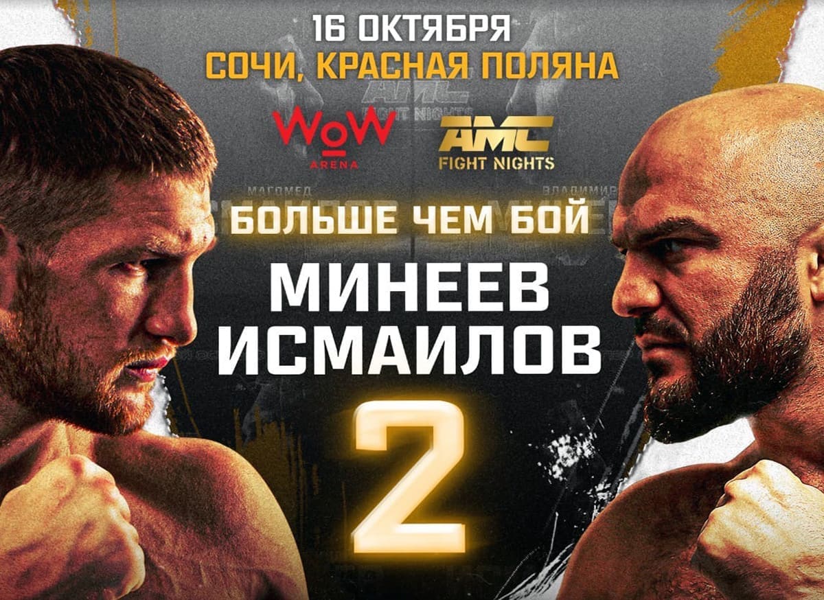 AMC Fight Nights 105: Минеев - Исмаилов 2 дата проведения, кард, участники  и результаты