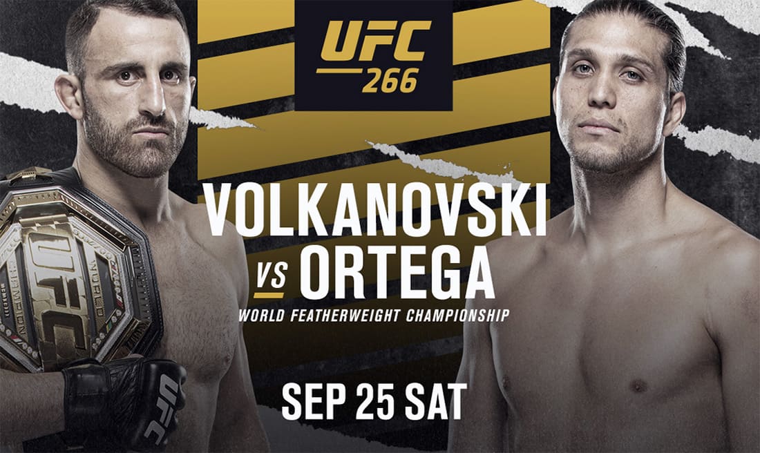 UFC 266: Волкановски - Ортега дата проведения, кард, участники и результаты