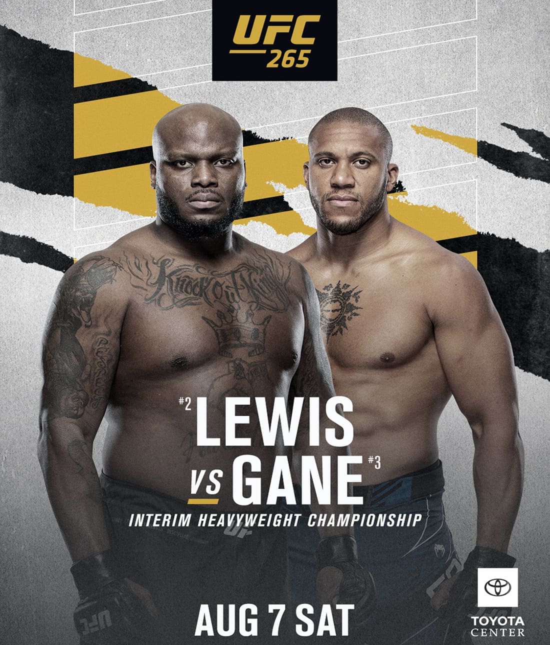 UFC 265: Льюис - Ган дата проведения, кард, участники и результаты