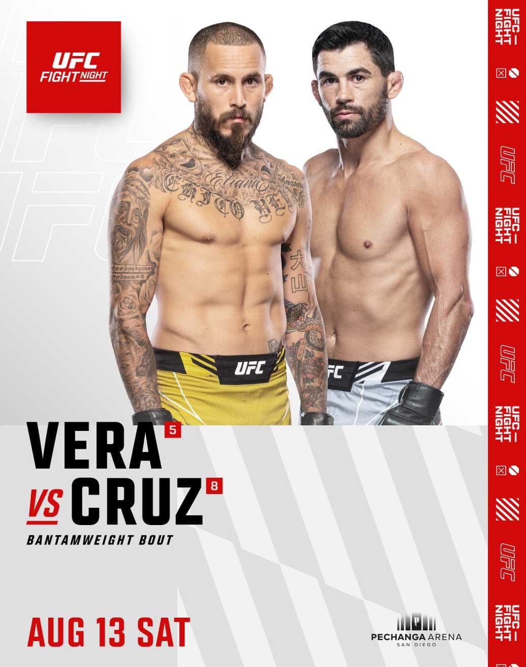 UFC on ESPN 41: Вера - Круз дата проведения, кард, участники и результаты
