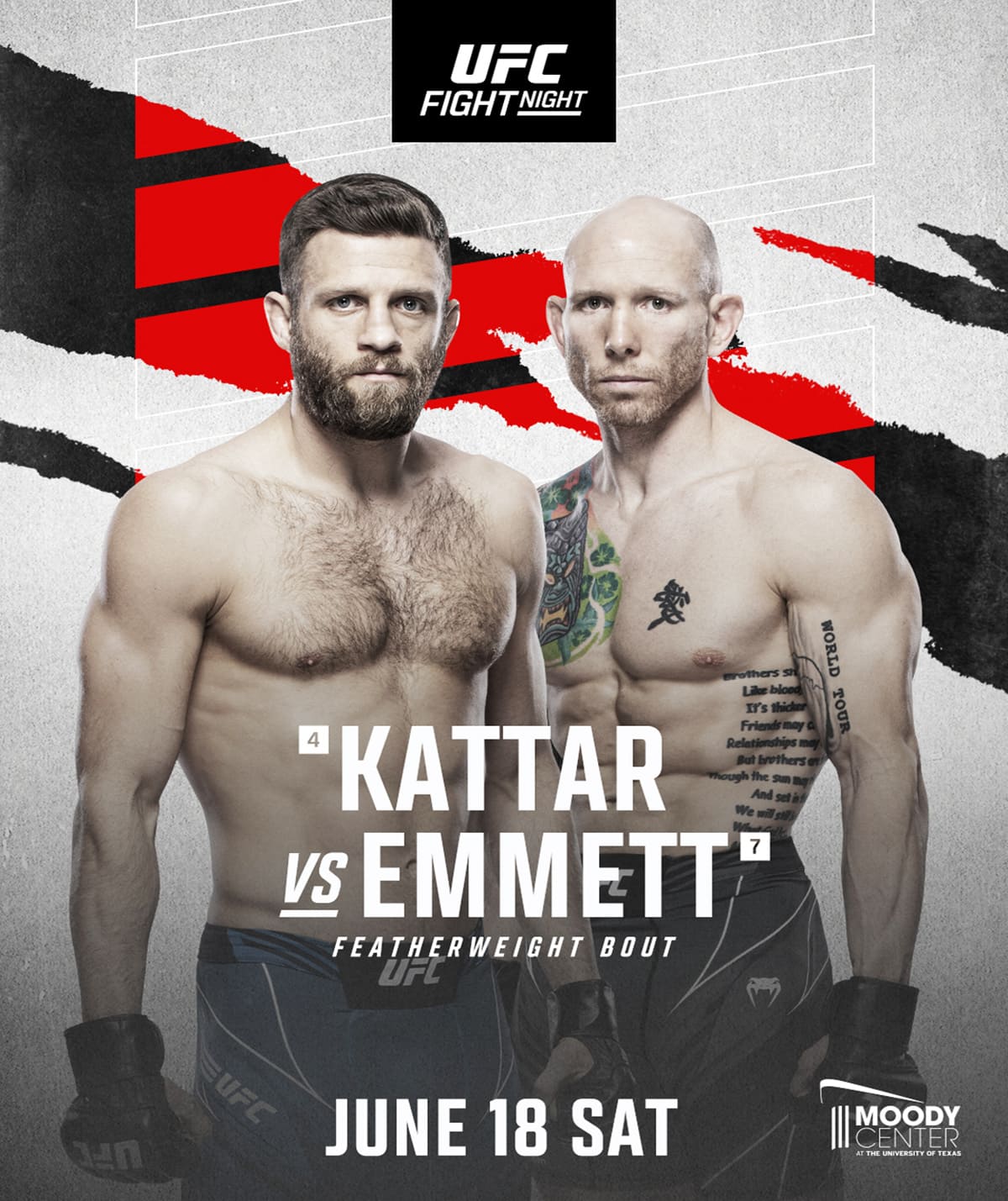 UFC on ESPN 37: Каттар - Эмметт дата проведения, кард, участники и результаты