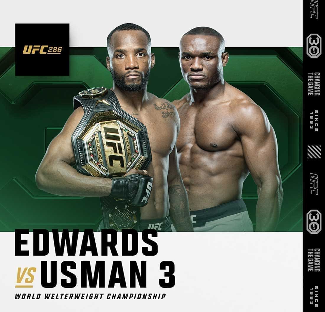 UFC 286: Эдвардс - Усман 3 дата проведения, кард, участники и результаты