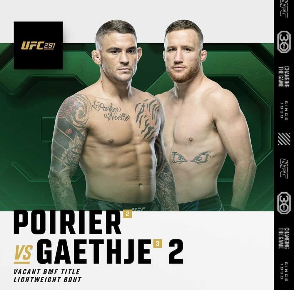 UFC 291: Порье - Гэйтжи 2 дата проведения, кард, участники и результаты