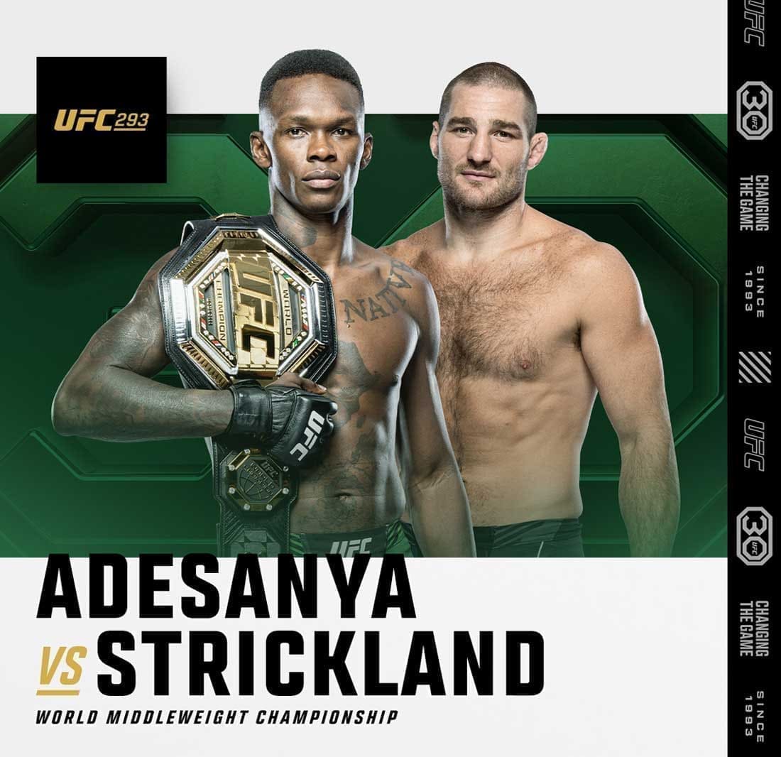 UFC 293: Адесанья - Стрикленд дата проведения, кард, участники и результаты