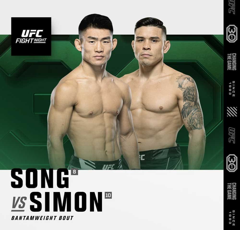 UFC on ESPN 45: Сонг - Симон дата проведения, кард, участники и результаты