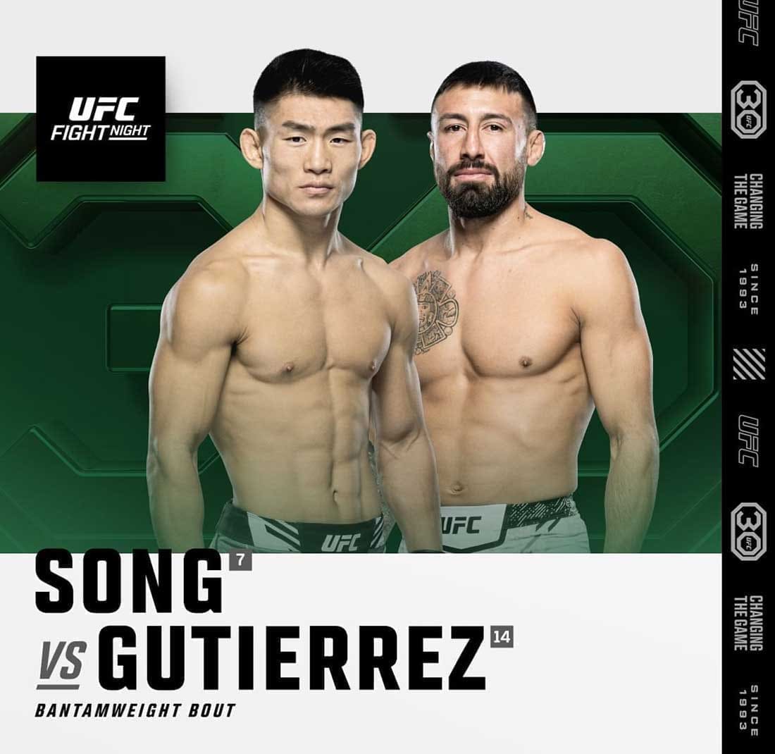 UFC Fight Night 233: Сонг - Гутиеррес дата проведения, кард, участники и результаты