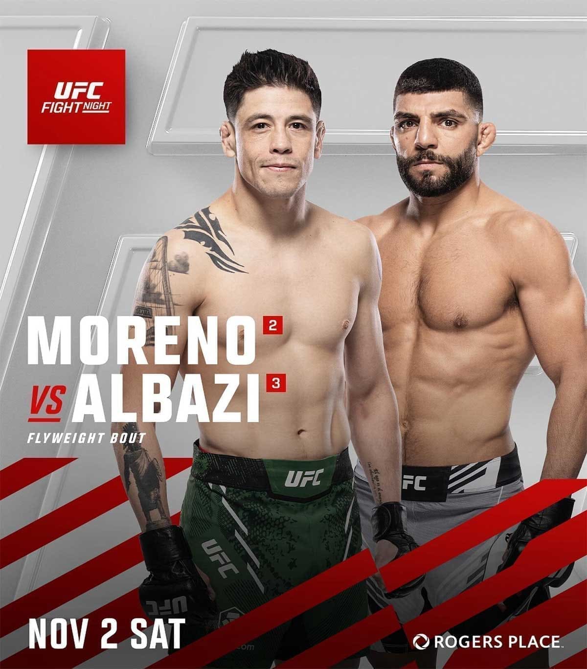UFC Fight Night 246: Морено - Албази дата проведения, кард, участники и результаты