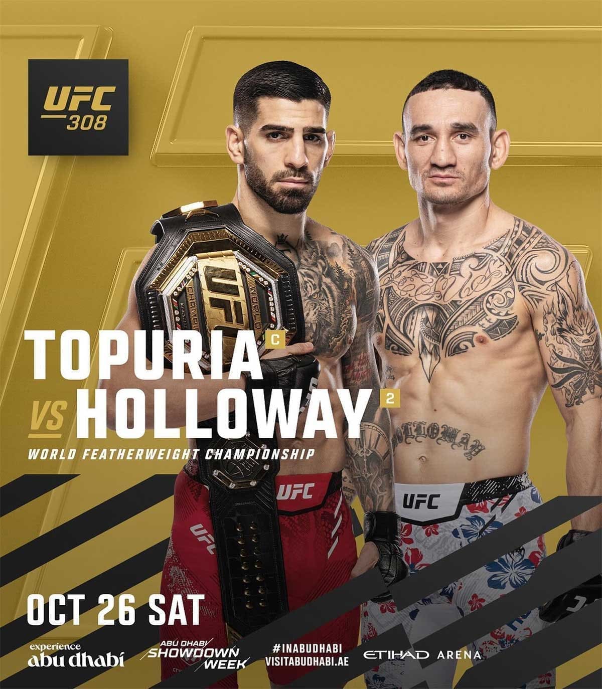 UFC 308: Топурия - Холловэй дата проведения, кард, участники и результаты
