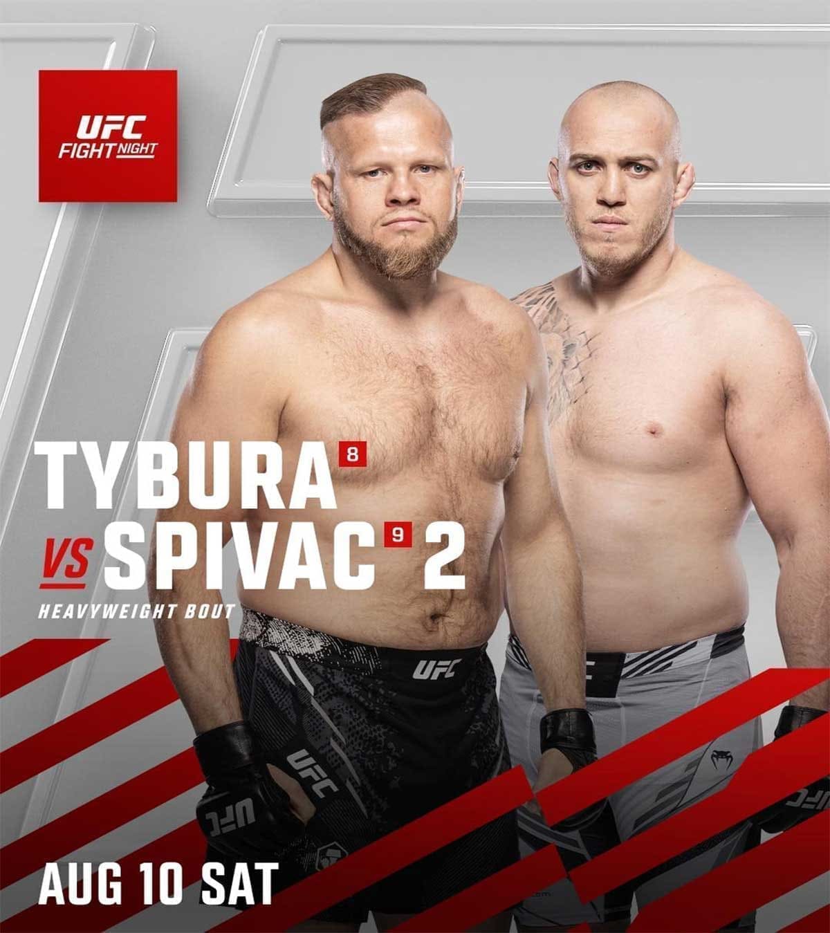 UFC on ESPN 61: Тыбура - Спивак 2 дата проведения, кард, участники и результаты