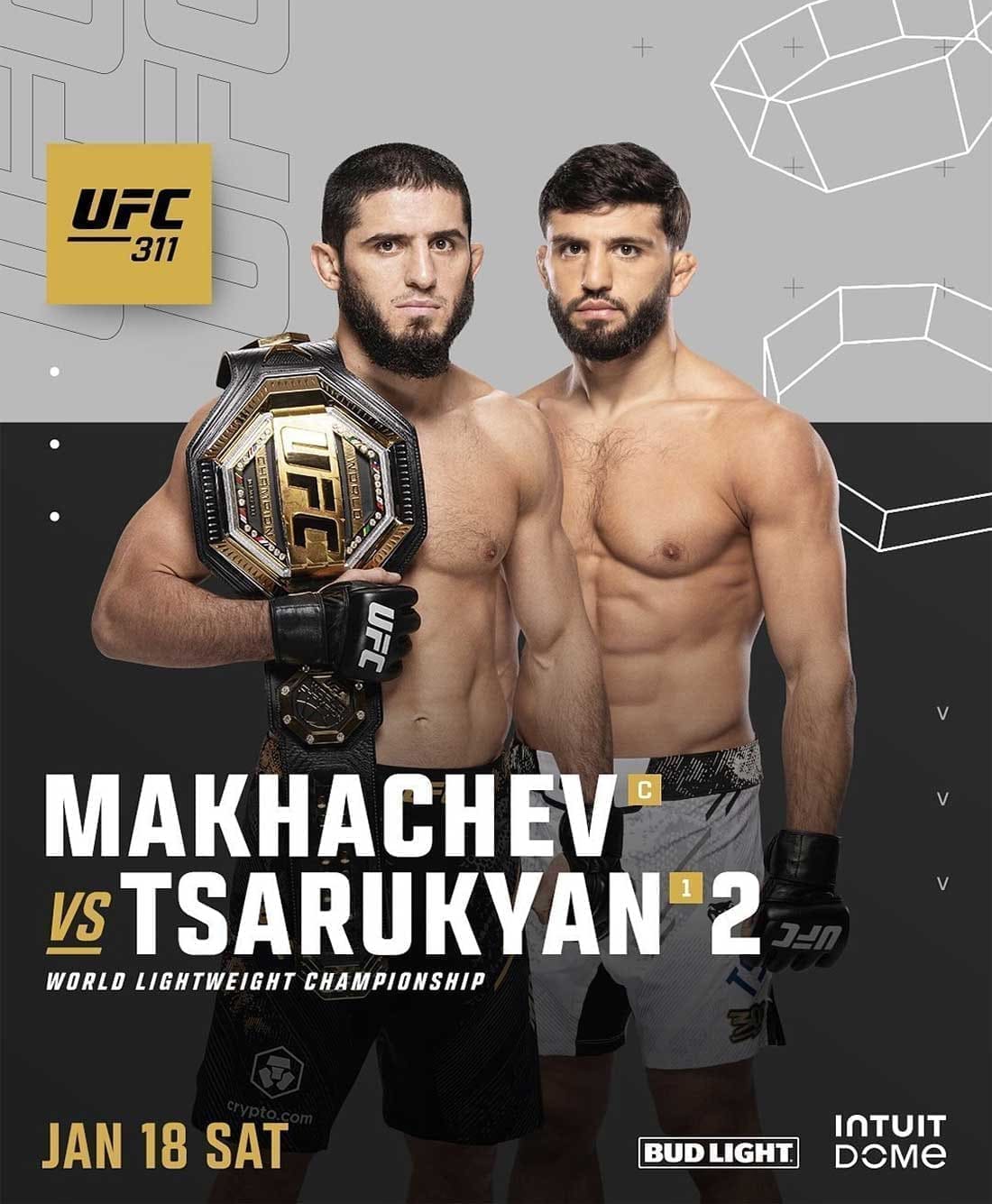 UFC 311: Махачев - Царукян 2 дата проведения, кард, участники и результаты