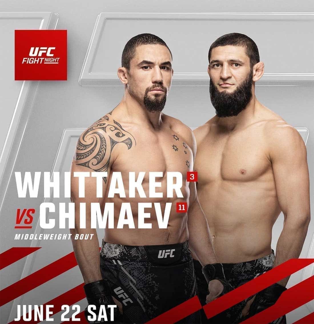 UFC on ABC 6: Уиттакер - Чимаев дата проведения, кард, участники и результаты