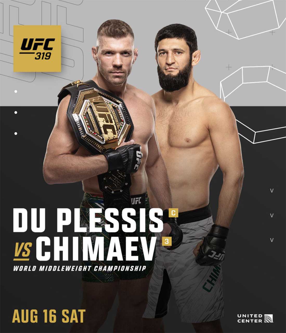 UFC 319: Дю Плесси – Чимаев дата проведения, кард, участники и результаты