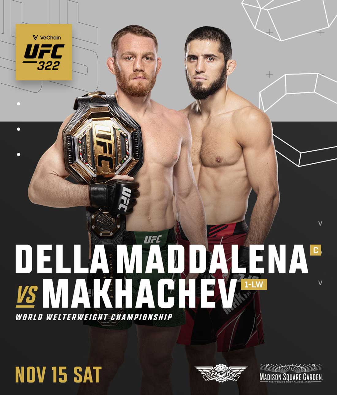 UFC 322: Делла Маддалена – Махачев дата проведения, кард, участники и результаты
