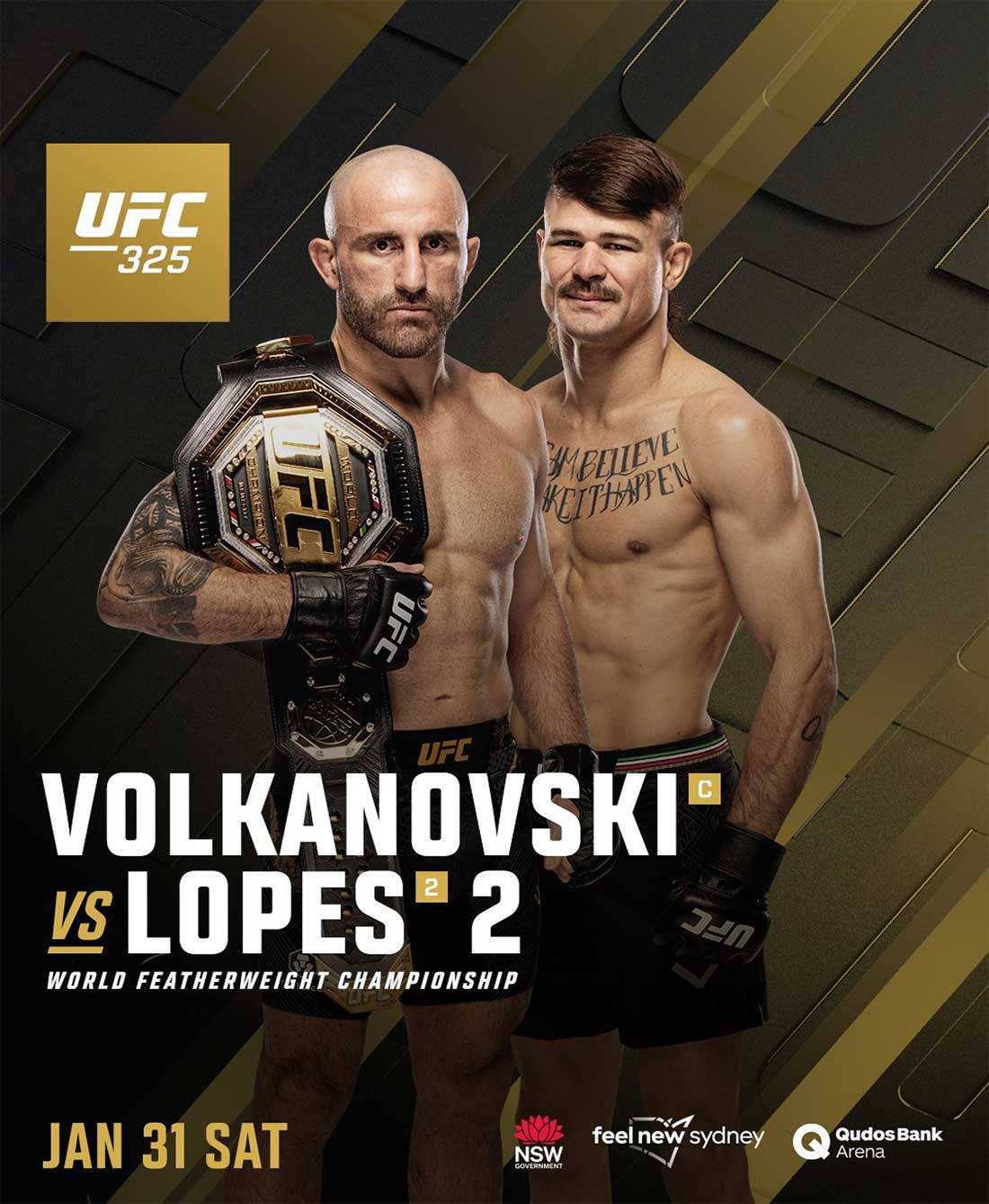 UFC 325: Волкановски – Лопес 2 дата проведения, кард, участники и результаты