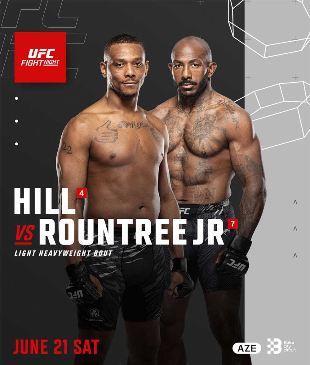 UFC Fight Night: Хилл - Раунтри дата проведения, кард, участники и результаты
