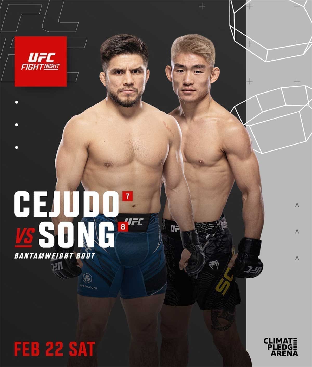 UFC Fight Night 252: Сехудо - Сонг дата проведения, кард, участники и результаты