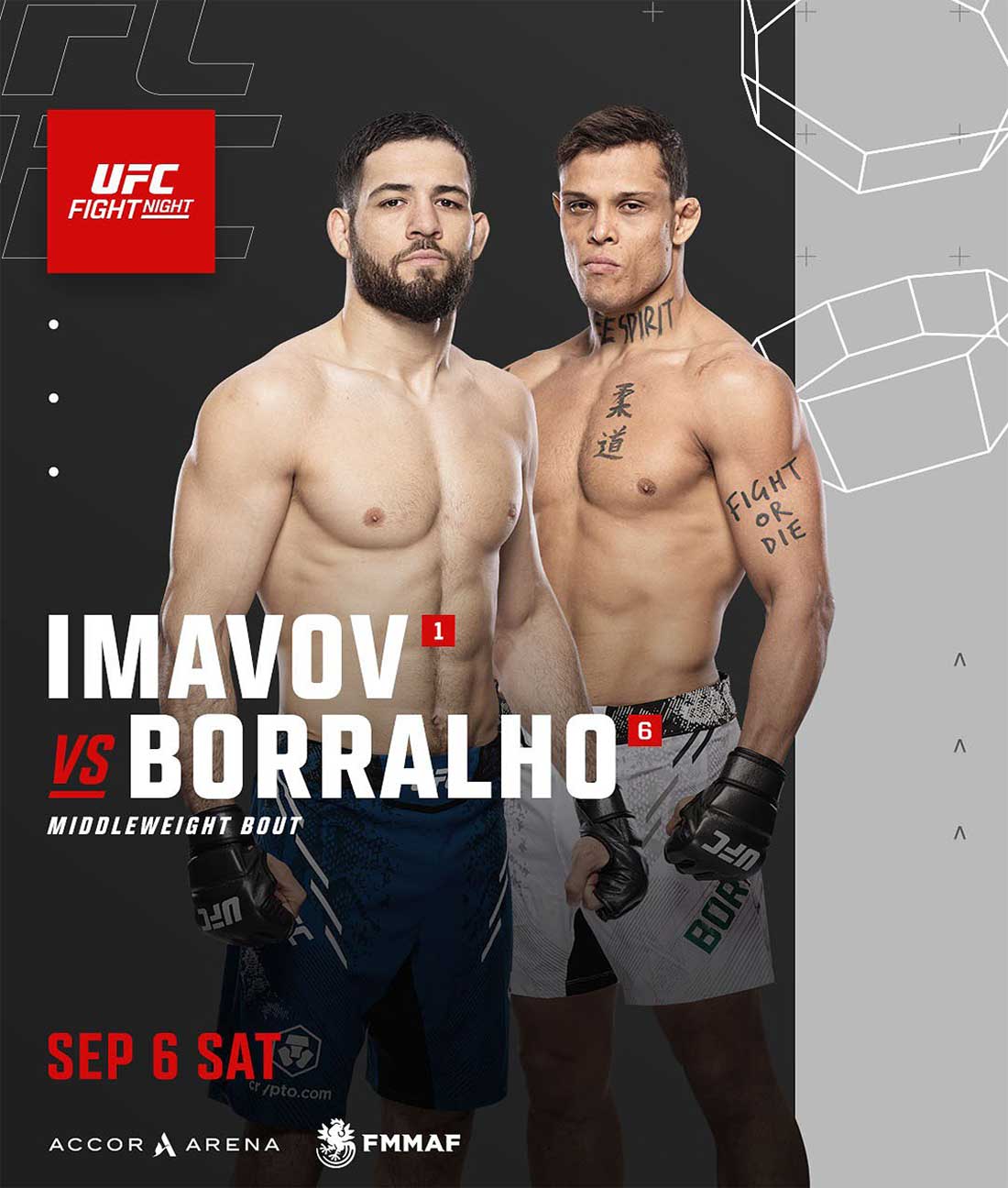 UFC Fight Night 258: Имавов – Борральо дата проведения, кард, участники и результаты