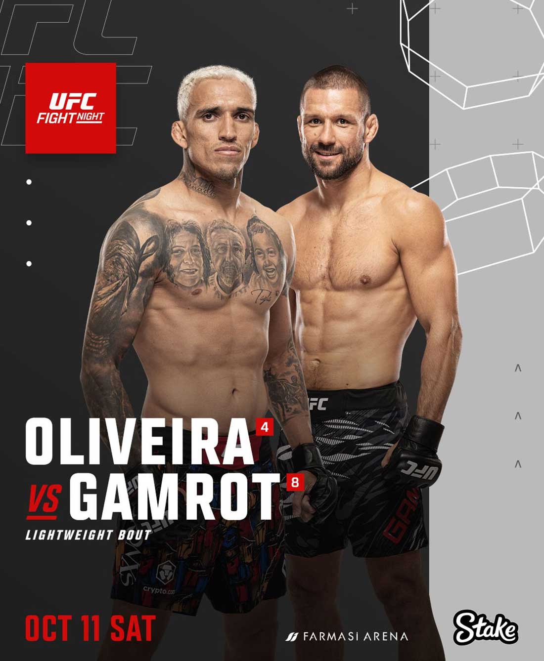 UFC Fight Night 261: Оливейра – Гамрот дата проведения, кард, участники и результаты