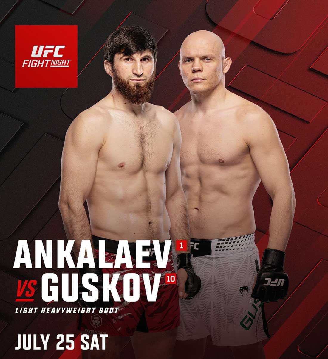 UFC Fight Night 282: Анкалаев – Гуськов, дата проведения, кард, участники и результаты