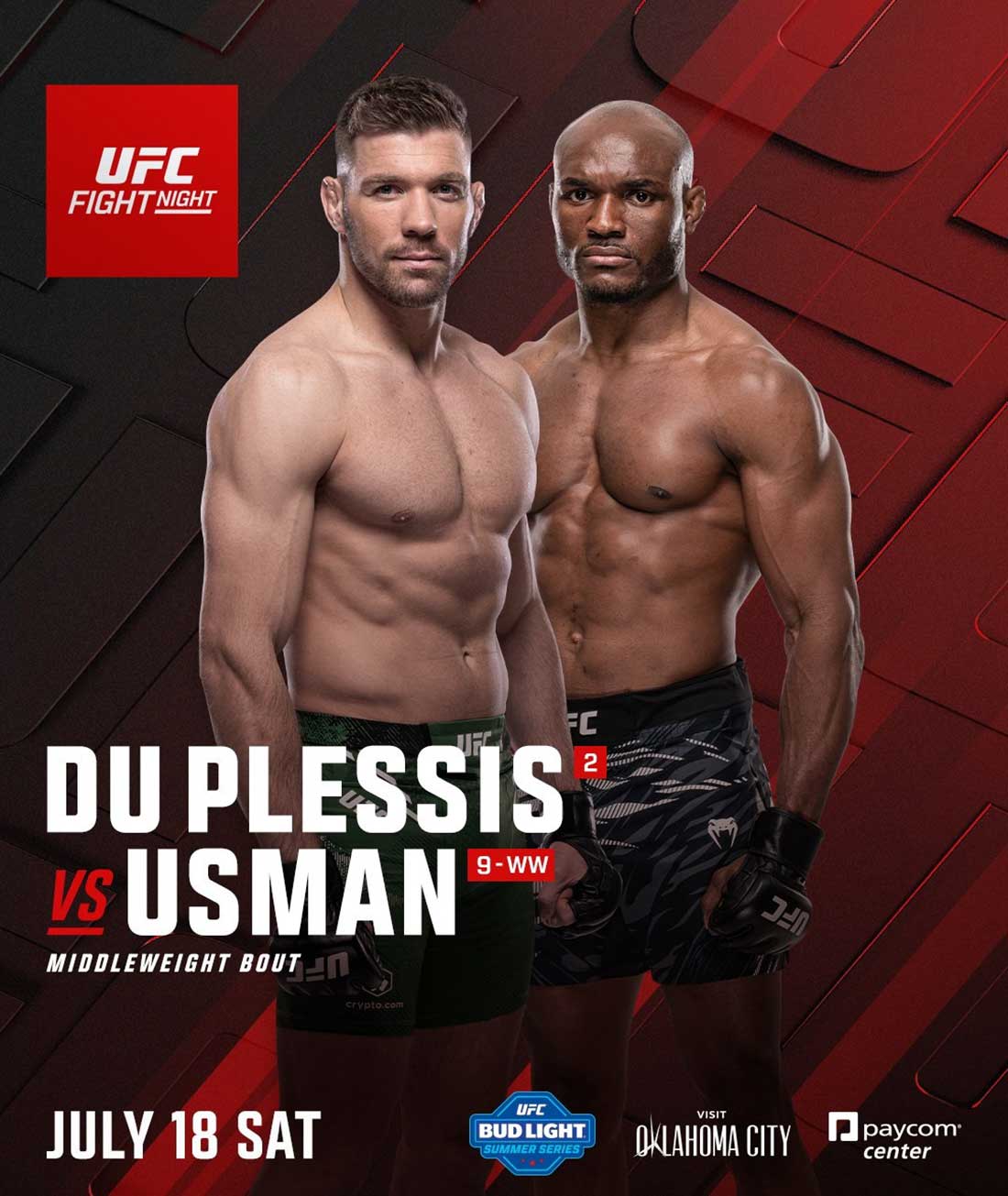 UFC Fight Night 281: Дю Плесси – Усман, дата проведения, кард, участники и результаты