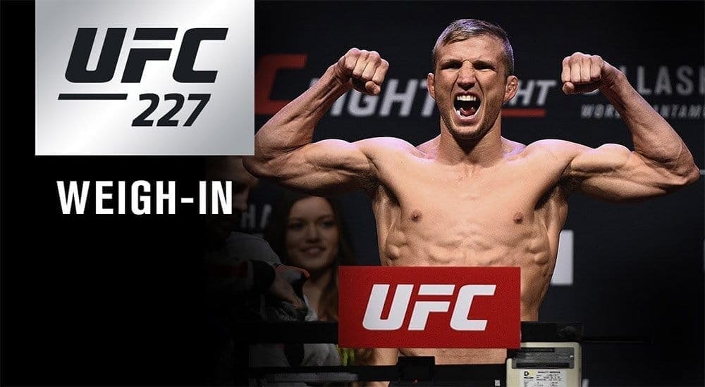 UFC 227: результаты официального взвешивания