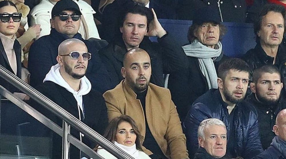 Хабиб Нурмагомедов посмотрел матч Лиги чемпионов в обществе Мика Джаггера и Леонардо ДиКаприо