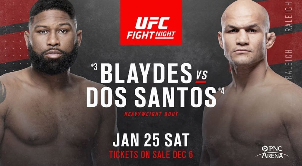 Кертис Блэйдс и Джуниор Дос Сантос возглавят турнир UFC Fight Night 166