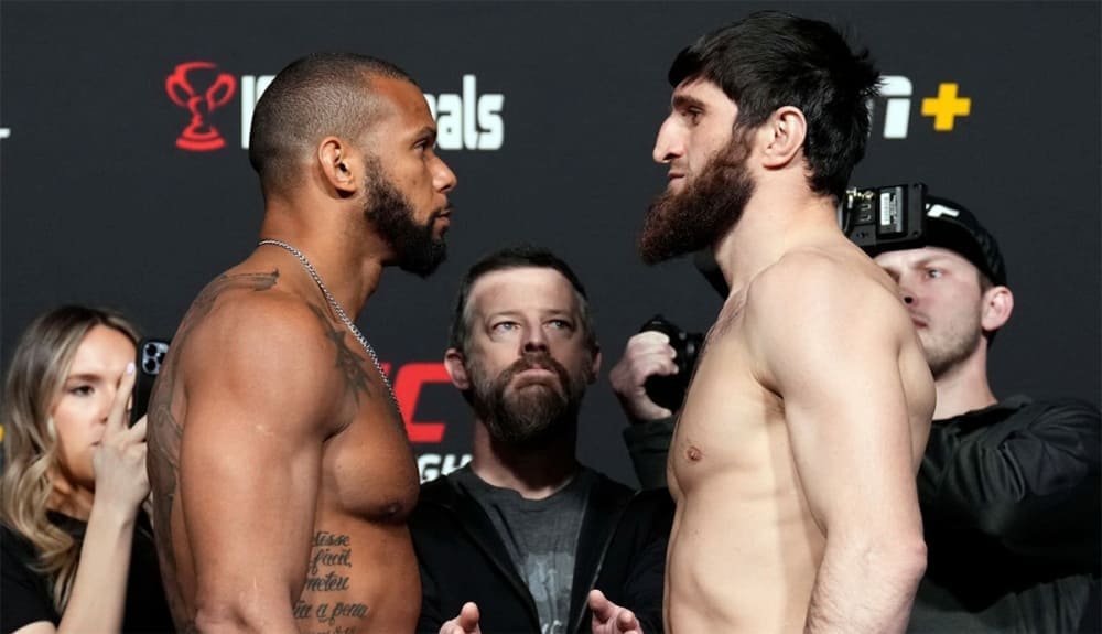 Результаты взвешивания к UFC Fight Night 203: Анкалаев и Сантос сделали вес