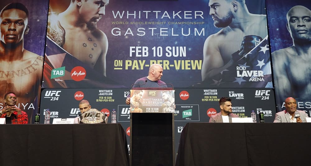 UFC 234: предматчевая пресс-конференция (с русским переводом)