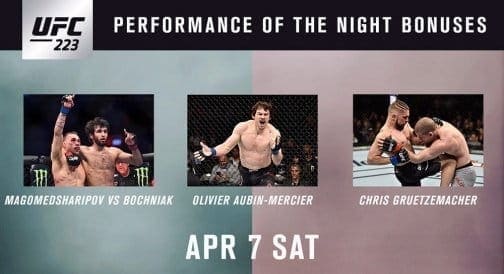 Бонусы турнира UFC 223