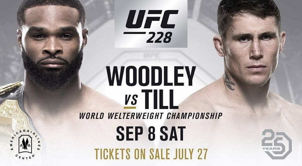 Тайрон Вудли и Даррен Тилл возглавят турнир UFC 228, Колби Ковингтон будет лишен временного титула