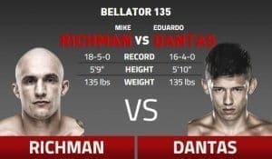 Поединок Эдуардо Дантас – Майк Ричмен исключен из карда Bellator 135