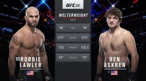 Видеоархив: Бен Аскрен против Робби Лоулера на UFC 235 в Лас-Вегасе