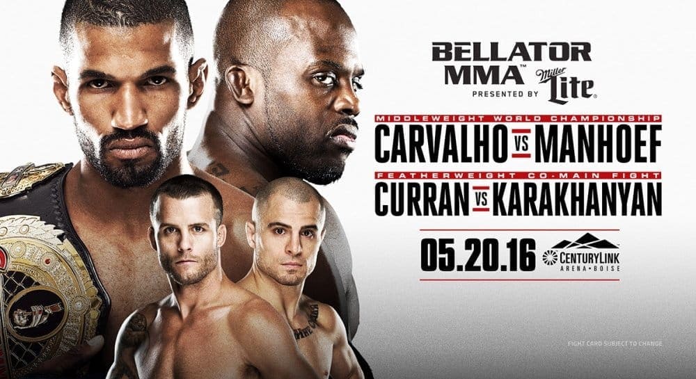 Карвальо против Манхуфа и Караханян против Куррэна на Bellator 155 в Айдахо