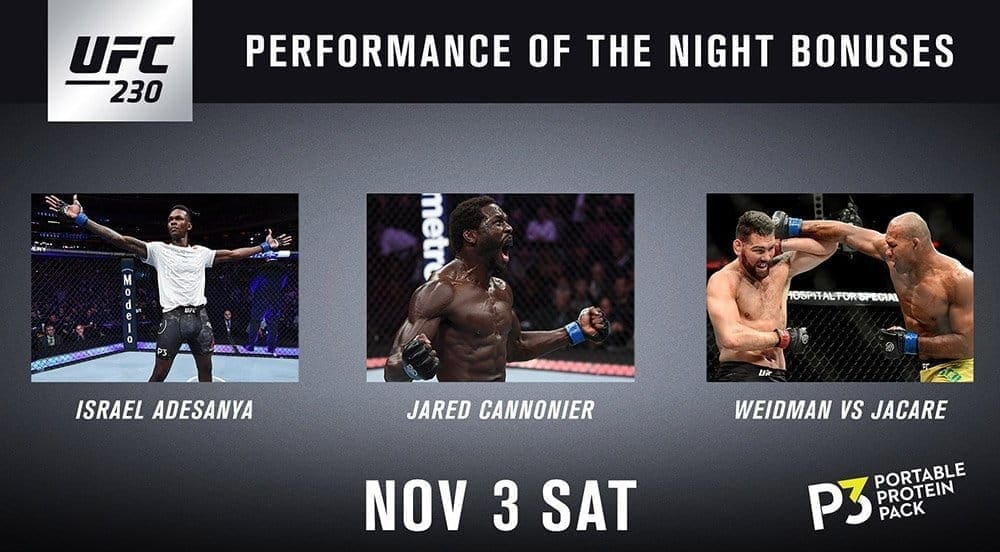 Бонусы турнира UFC 230