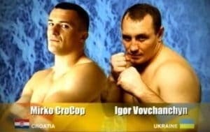 Видеоархив: Мирко "КроКоп" Филипович против Игоря Вовчанчина на турнире Pride FC "Total Elimination" в 2003 году