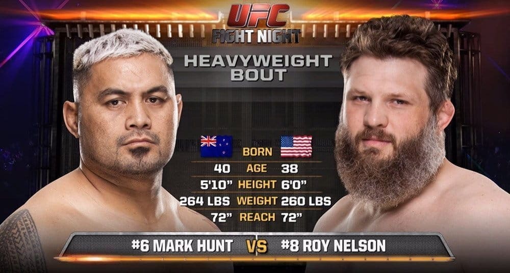 Видеоархив: Марк Хант против Роя Нельсона на UFC Fight Night 52 в Японии