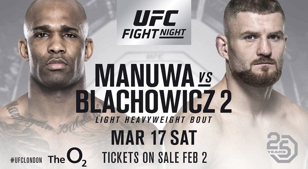 Джими Манува против Яна Блаховича на UFC Fight Night 127 в Лондоне