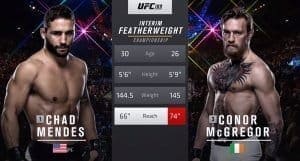 Видеоархив: Конор МакГрегор против Чеда Мендеса на UFC 189 в Лас-Вегасе