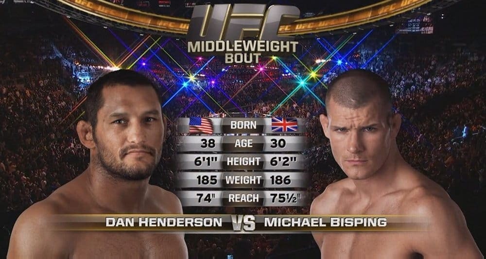 Видеоархив: Майкл Биспинг против Дэна Хендерсона на UFC 100 в 2009 году