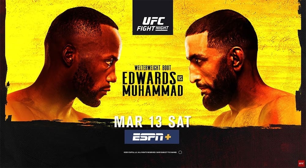 Прямая трансляция UFC Fight Night 187: Эдвардс vs Мухаммад